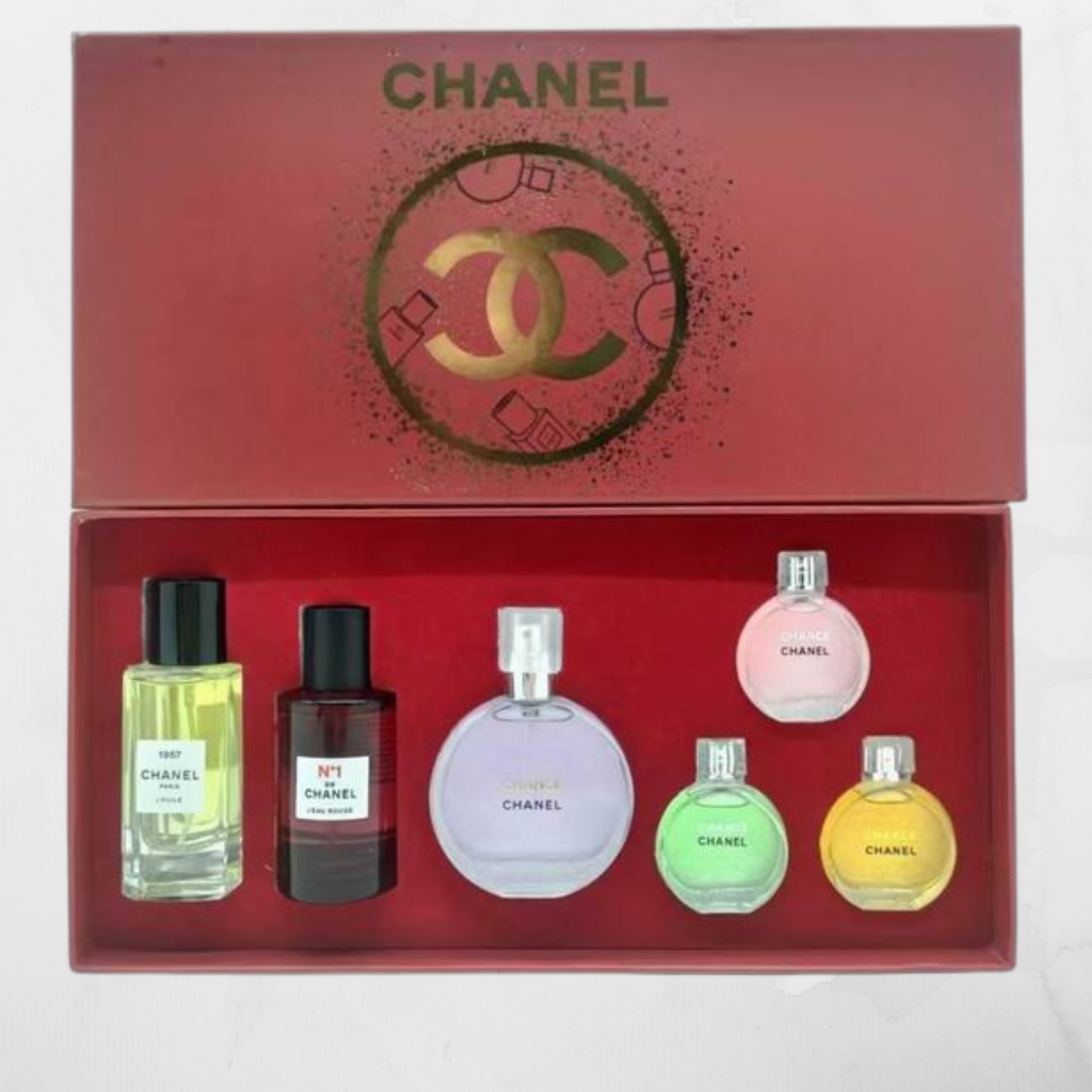 CHANEL 6 PIECE PERFUME GIFT BOX