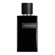 Black Yves Saint Laurent perfume bottle on a white background