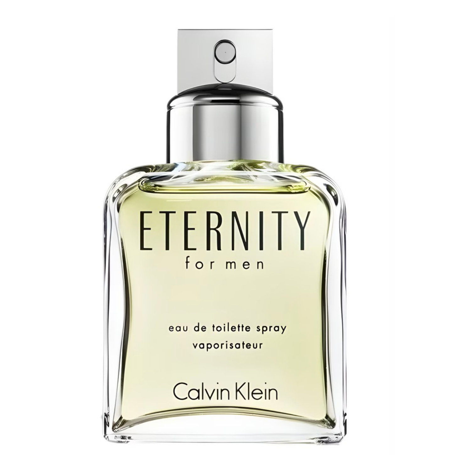 Calvin Klein Eternity for men eau de toilette spray bottle on a white background