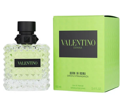 Valentino perfume bottle green born in roma stravaganza