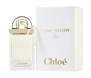 Chloe Love Story perfume bottle and packaging on a white background