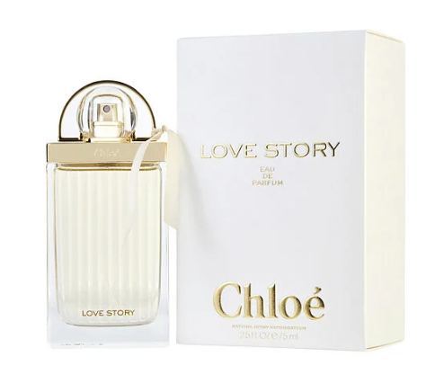 Chloe Love Story perfume bottle and packaging on a white background