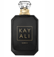 Black perfume bottle with gold text Kayali elixir | 11