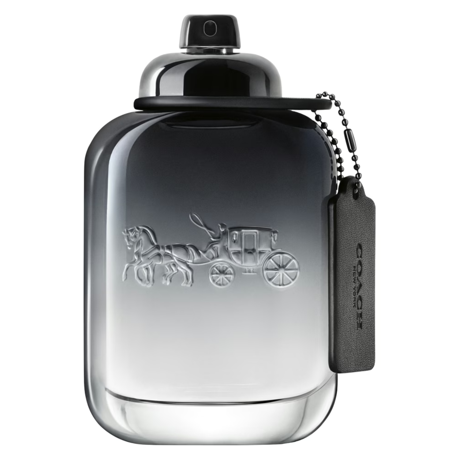 Coach men's cologne bottle with horse and carriage design 