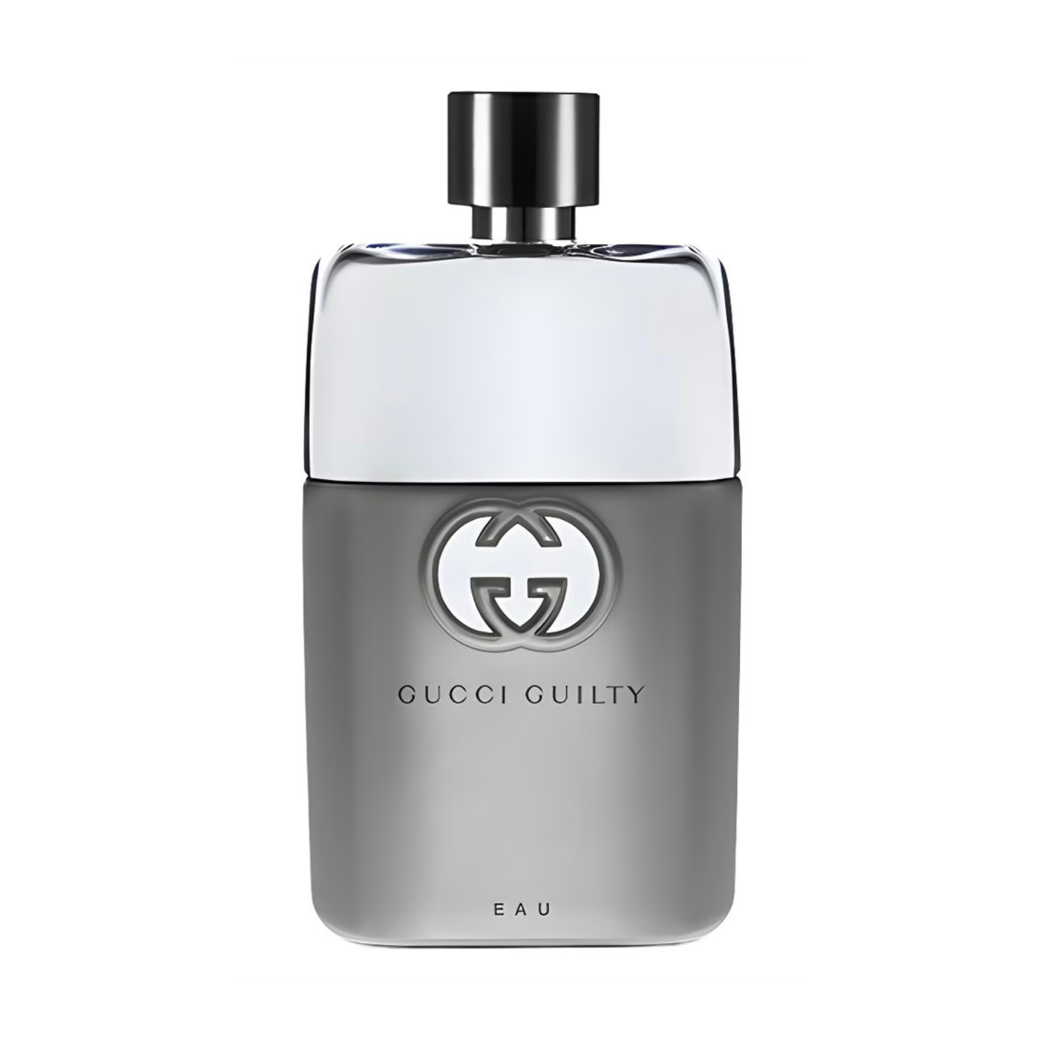 Gucci Guilty Eau perfume bottle on a white background