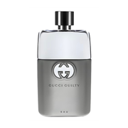 Gucci Guilty Eau perfume bottle on a white background